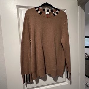 Burberry icon stripe EYRE sweater in archive beige cashmere- NEW never worn!